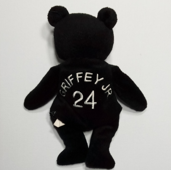 1998 Salvino's Bammers Black Tuxedo #24 Ken Griffey Jr Beanie Bear - Picture 5 of 6
